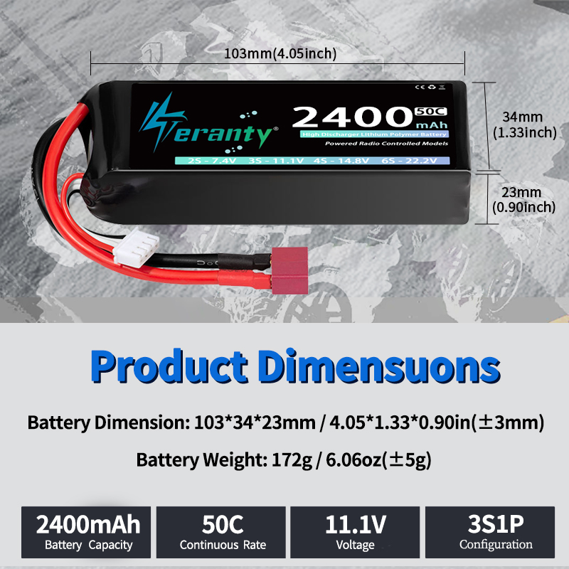 TERANTY 3S 2200/2400/2600mAh L - огляд і ціна Drone Battery Connector