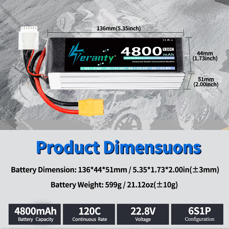 TERANTY 6S 4800mAh Lipo Batter - огляд і ціна Drone Battery Plate